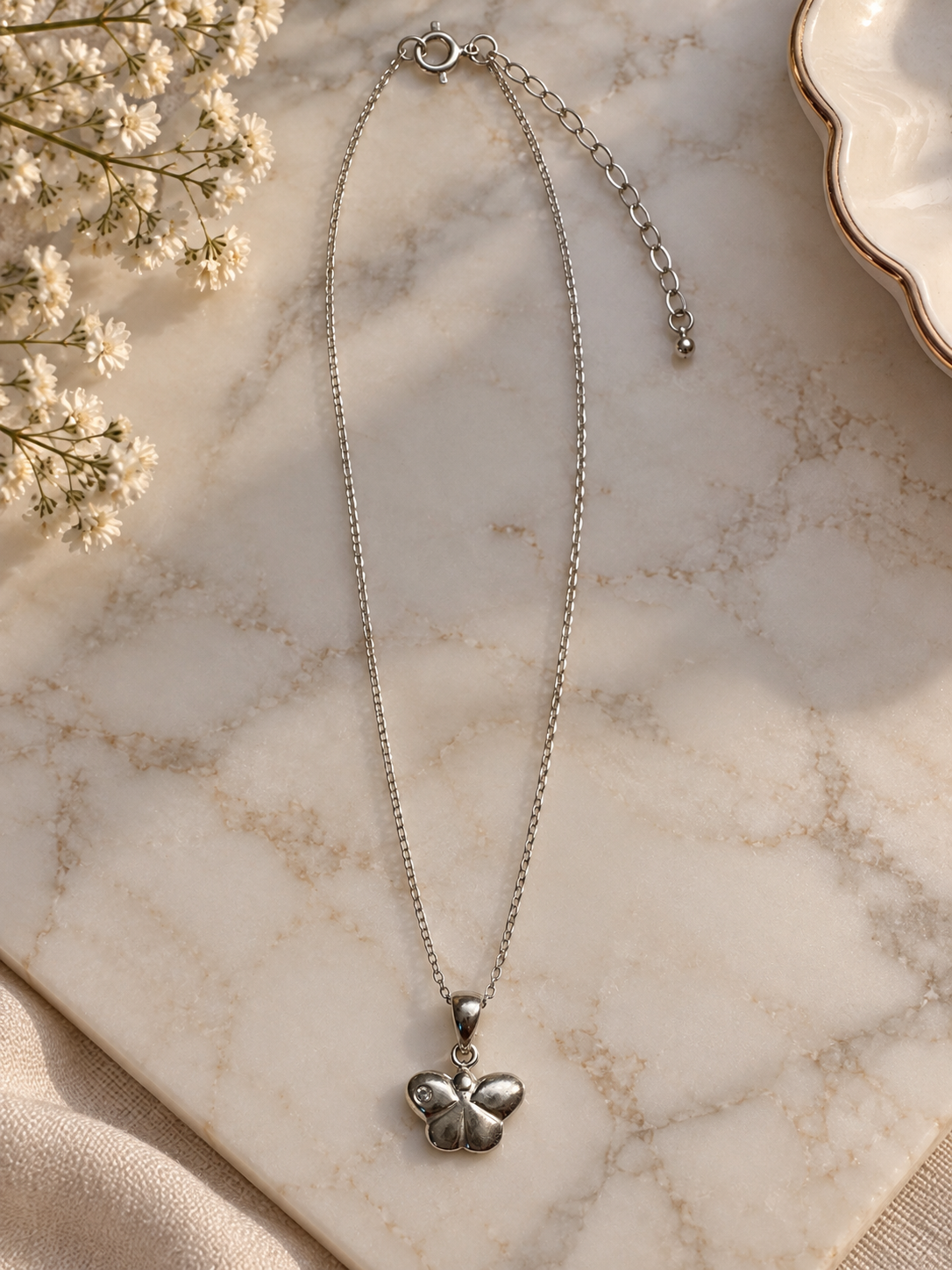 Schmetterling-Anhänger mit Zirkonia 925 Sterling Silber