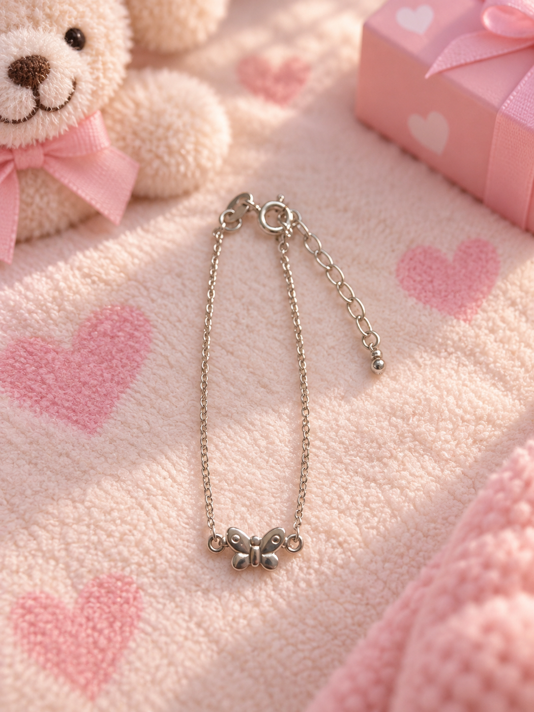 Kinderarmband mit Schmetterling 925 Sterling Silber
