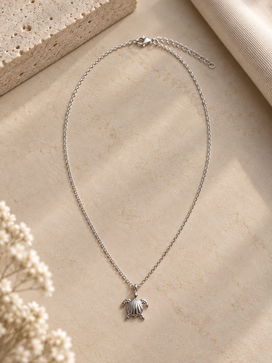 Halskette mit Wasserschildkröten Anhänger 925 Sterling Silber