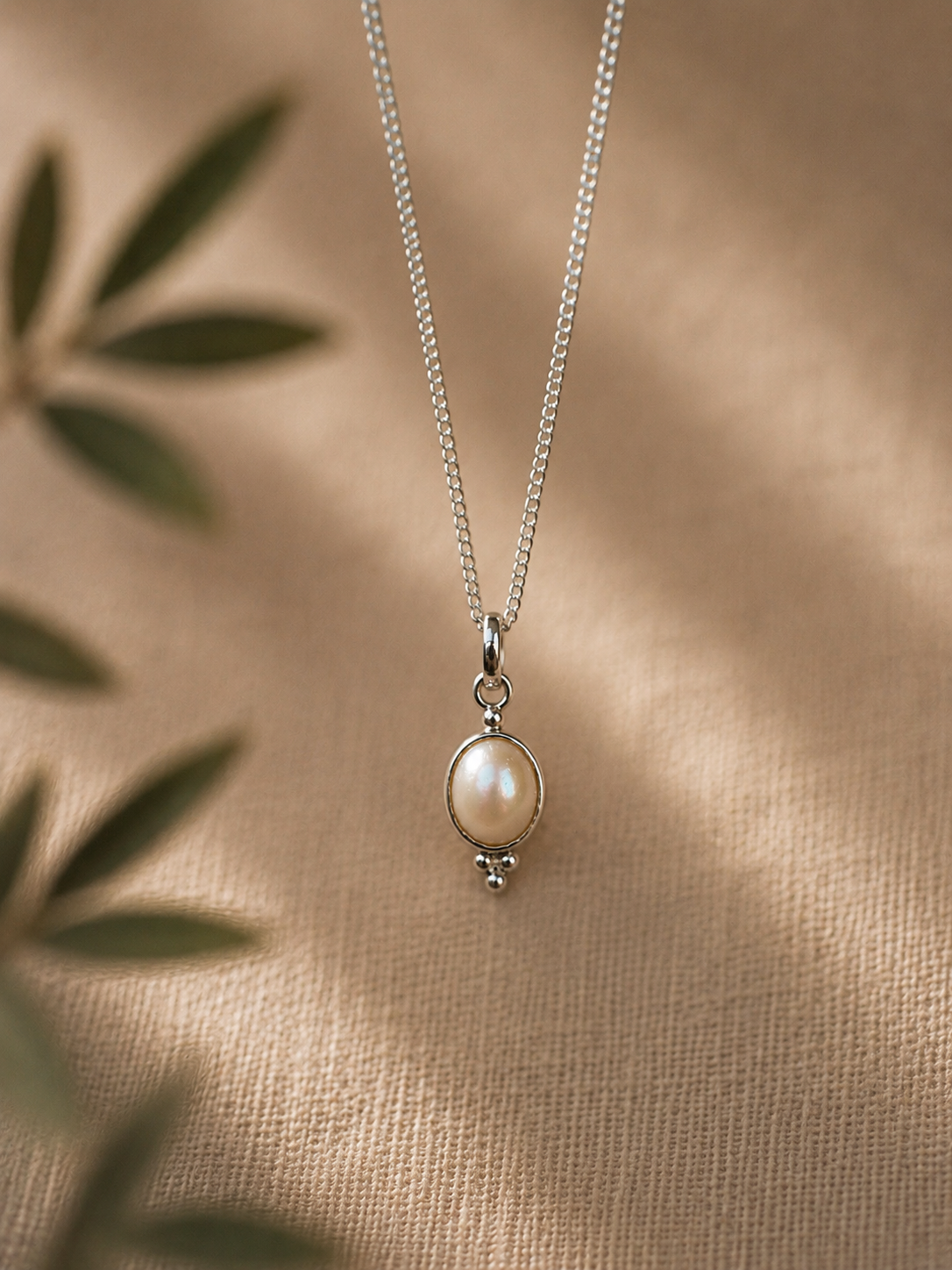 Anhänger mit weißer Perle 925 Silber