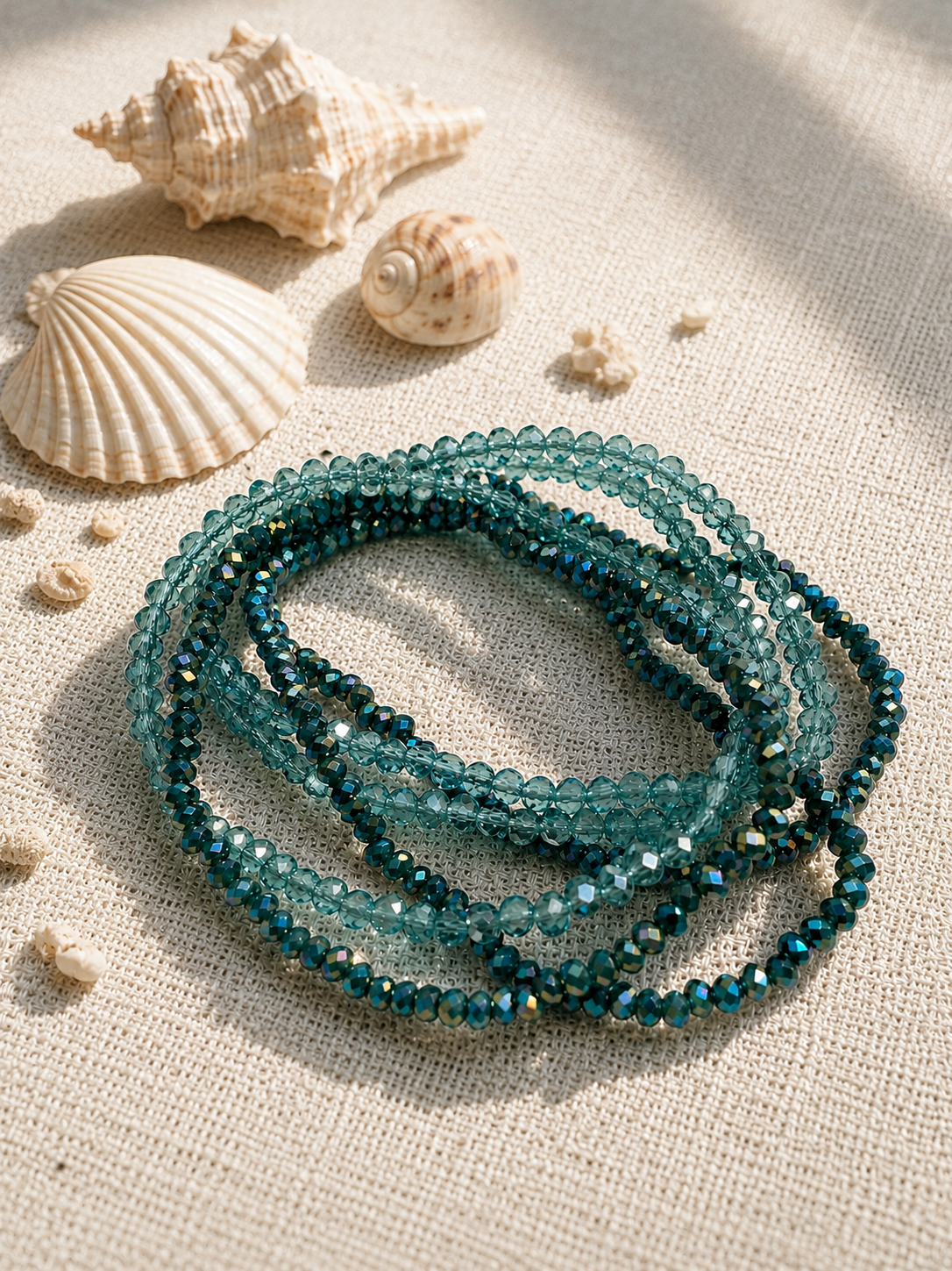 Armband-Set mit facettierten Zirkonia Kristallen