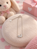 Kinderarmband mit Hasen Anhänger 925 Sterling Silber