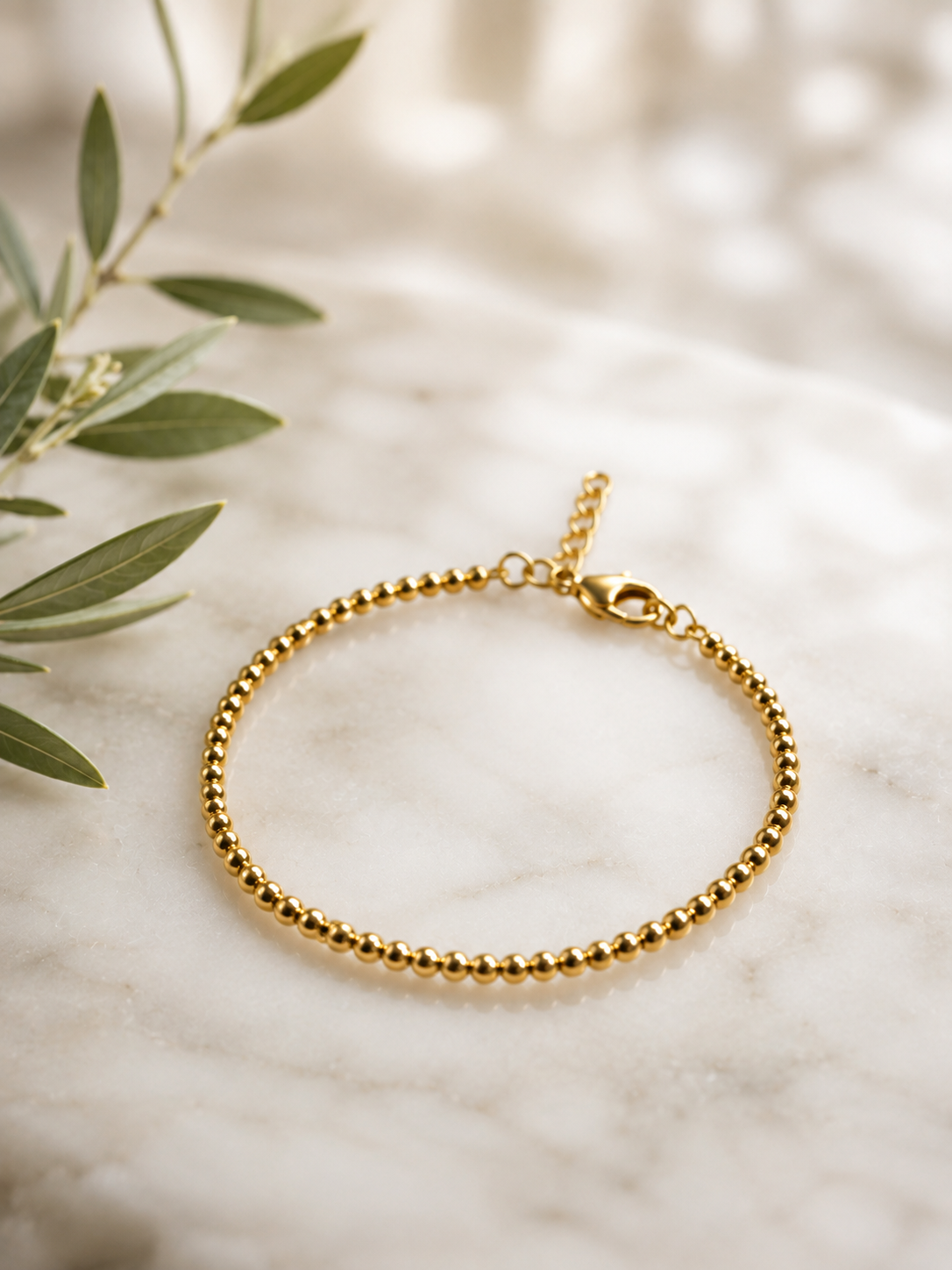 Kugelarmband 925 Silber Gelbgold vergoldet